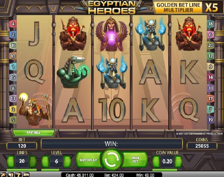 Egyptian Heroes spilleautomat - spill gratis