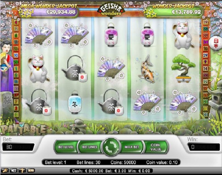 Geisha Wonders spilleautomat - spill gratis