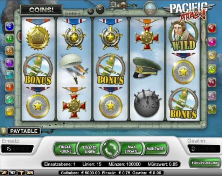 Pacific Attack spilleautomat - spill gratis