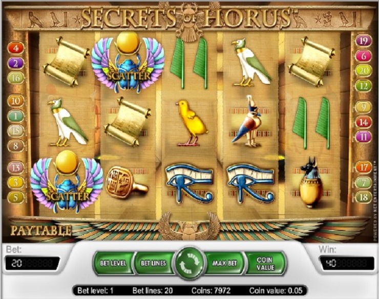 Secrets of Horus spilleautomat - spill gratis