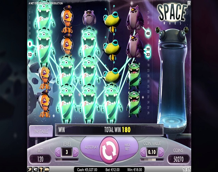 Space Wars spilleautomat - spill gratis