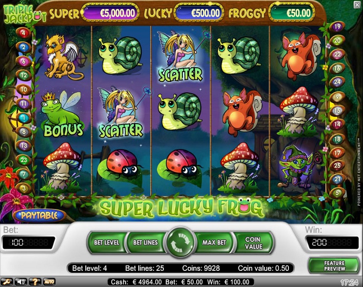 Super Lucky Frog spilleautomat - spill gratis