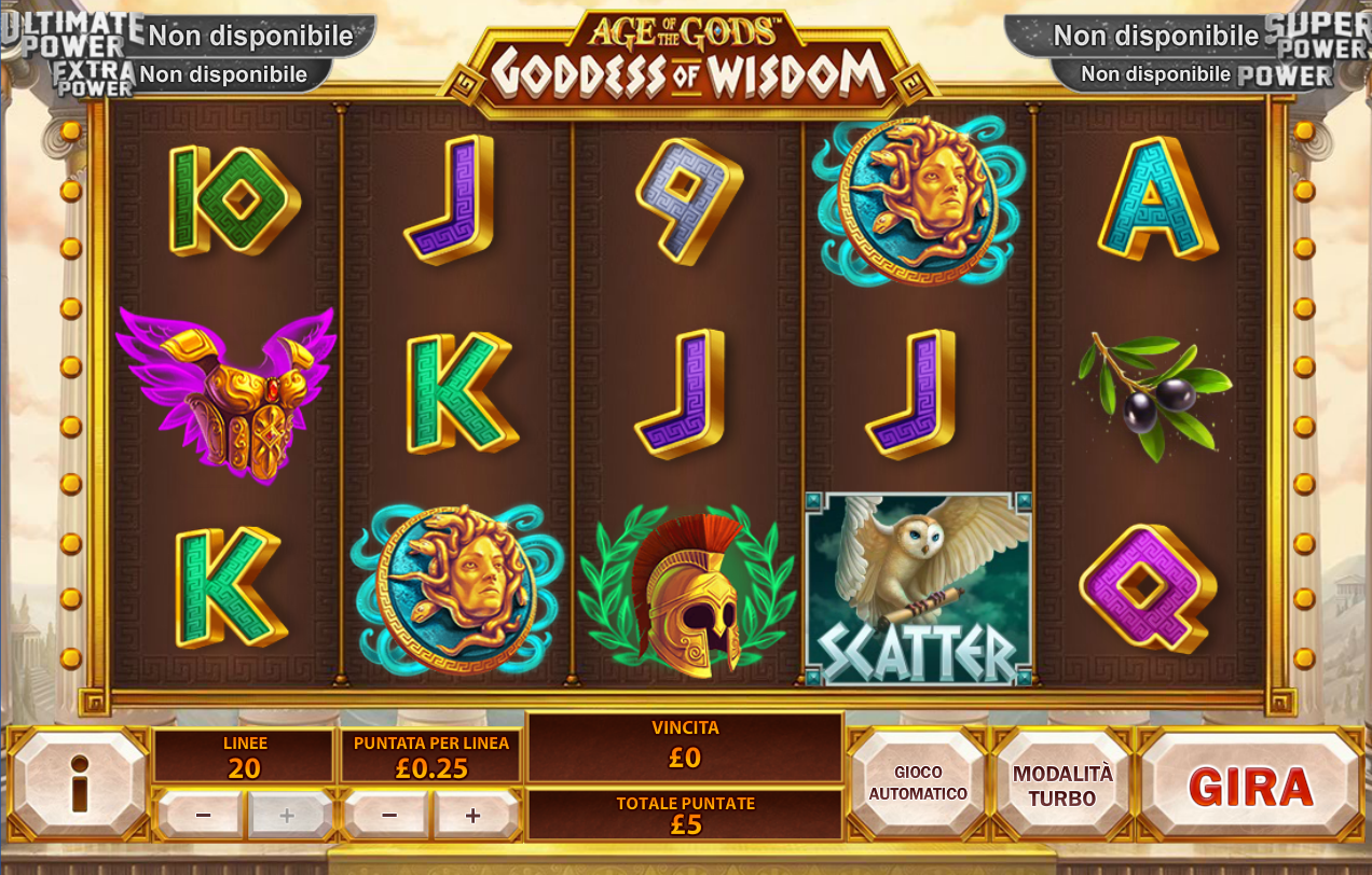 Age of the Gods: Goddess of Wisdom spilleautomat - spill gratis