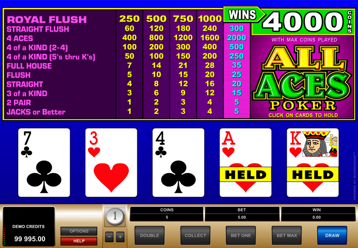 Gratis All Aces Poker-spill