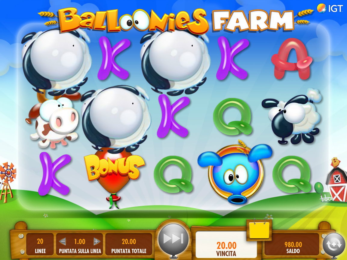 Balloonies Farm spilleautomat - spill gratis