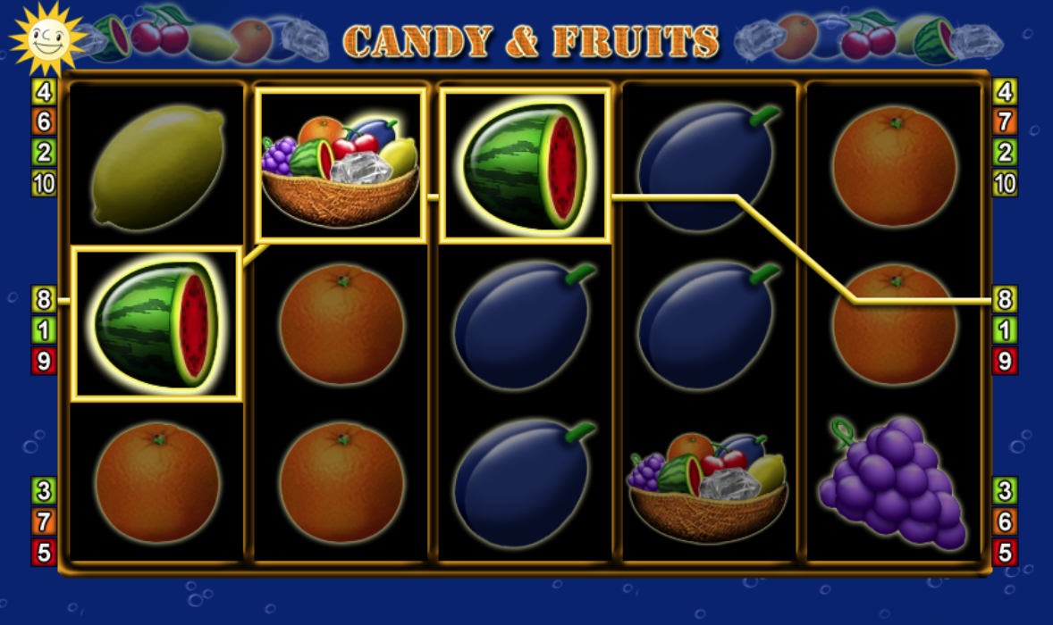 Candy and Fruits spilleautomat - spill gratis