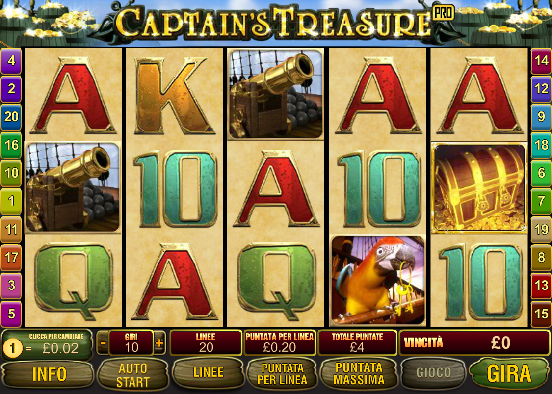 Spilleautomat Captain's Treasure Pro - spill gratis