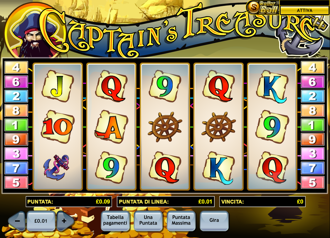 Captain's Treasure spilleautomat - spill gratis