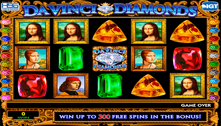 Da Vinci Diamonds spilleautomat - spill gratis