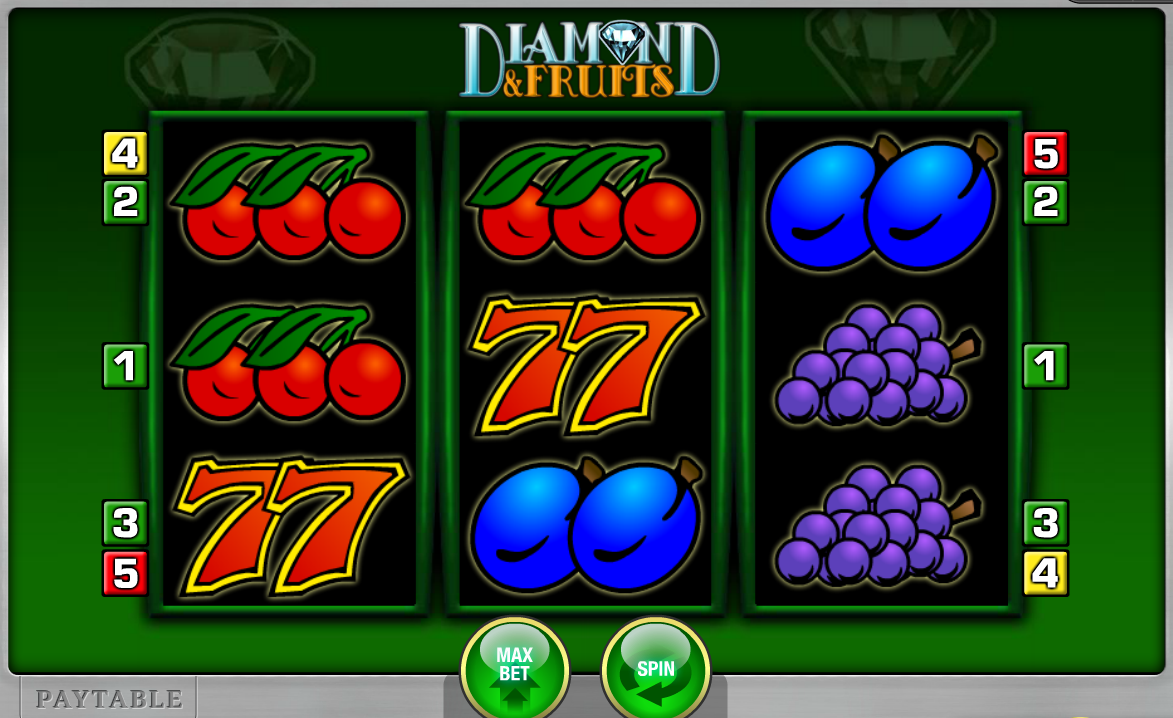 Diamond & Fruits spilleautomat - spill gratis