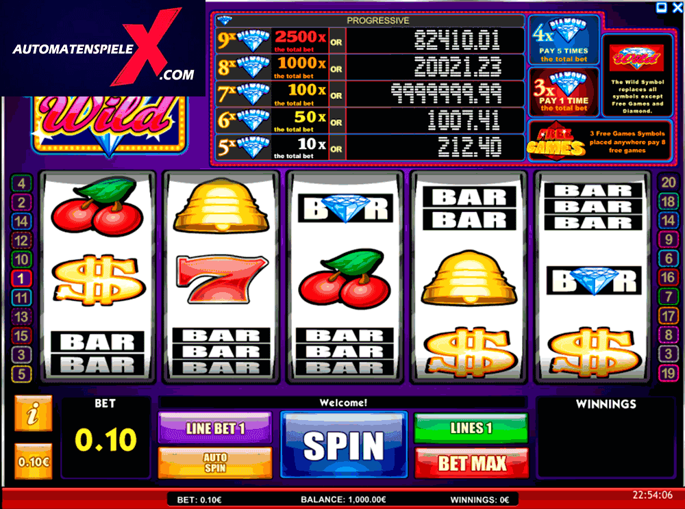 Diamond Wild spilleautomat - spill gratis