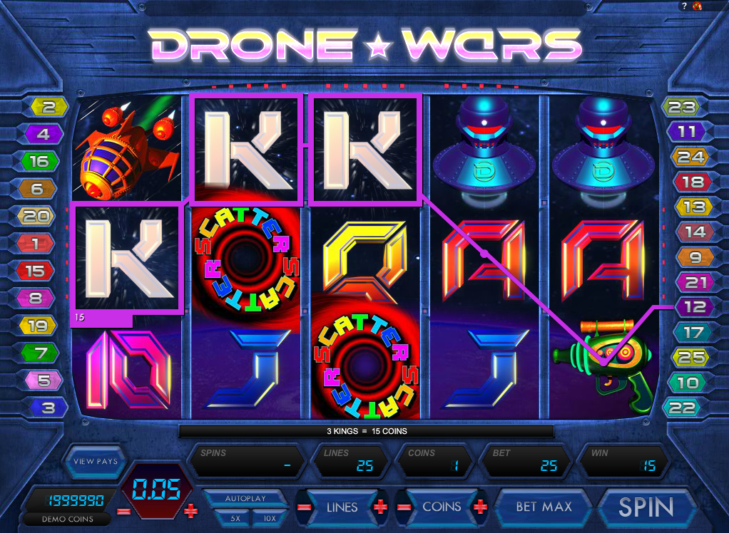 Drone Wars spilleautomat - spill gratis
