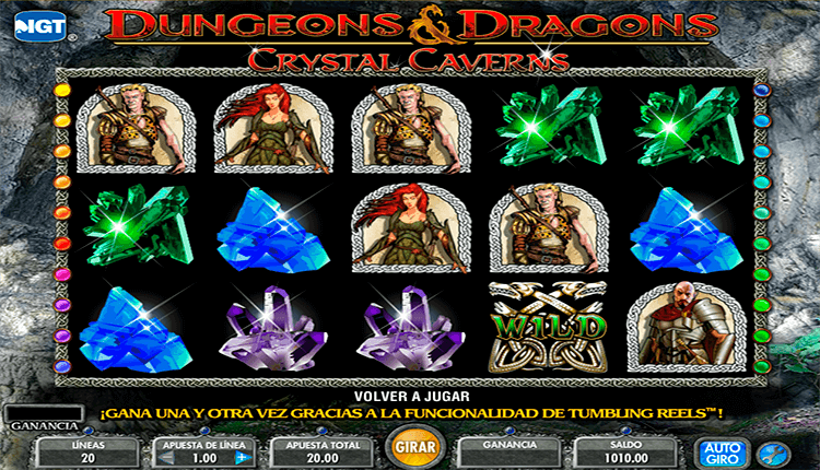 Dungeons and Dragons Crystal Caverns spilleautomat - spill gratis