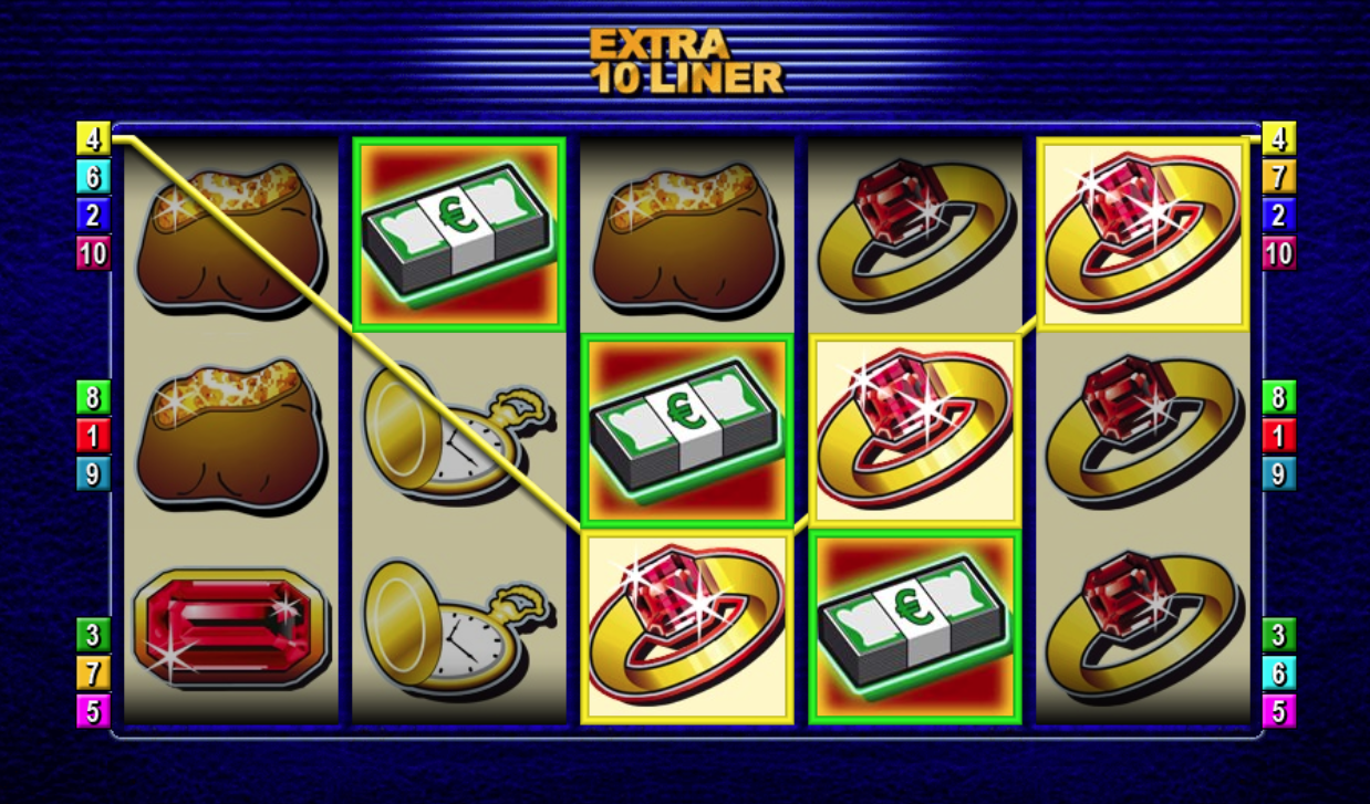 Ekstra 10 Liner spilleautomat - spill gratis