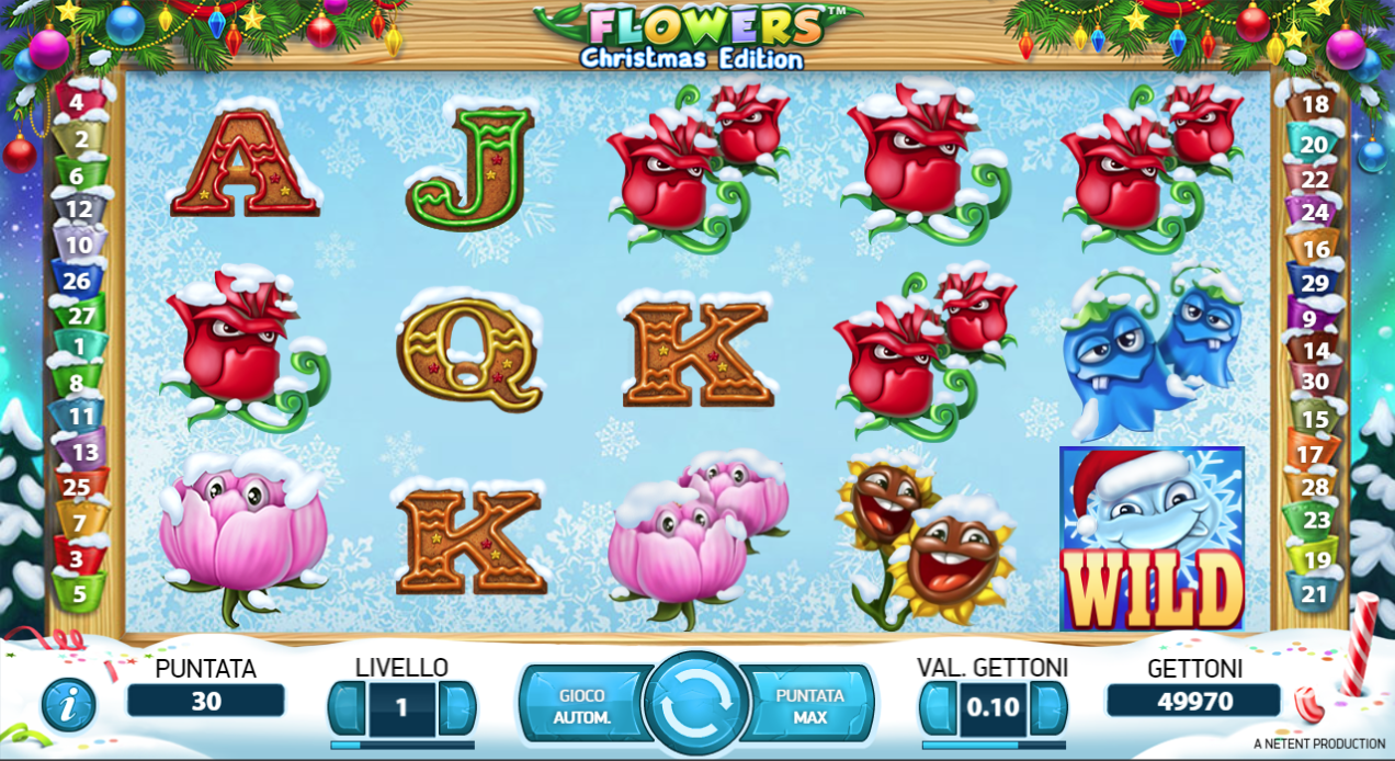 Flowers Christmas Edition spilleautomat - spill gratis