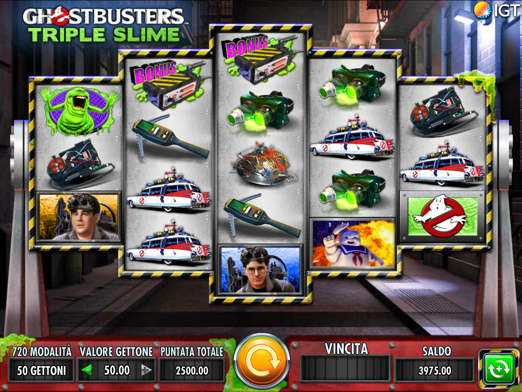 Ghostbusters Triple Slime spilleautomat - spill gratis