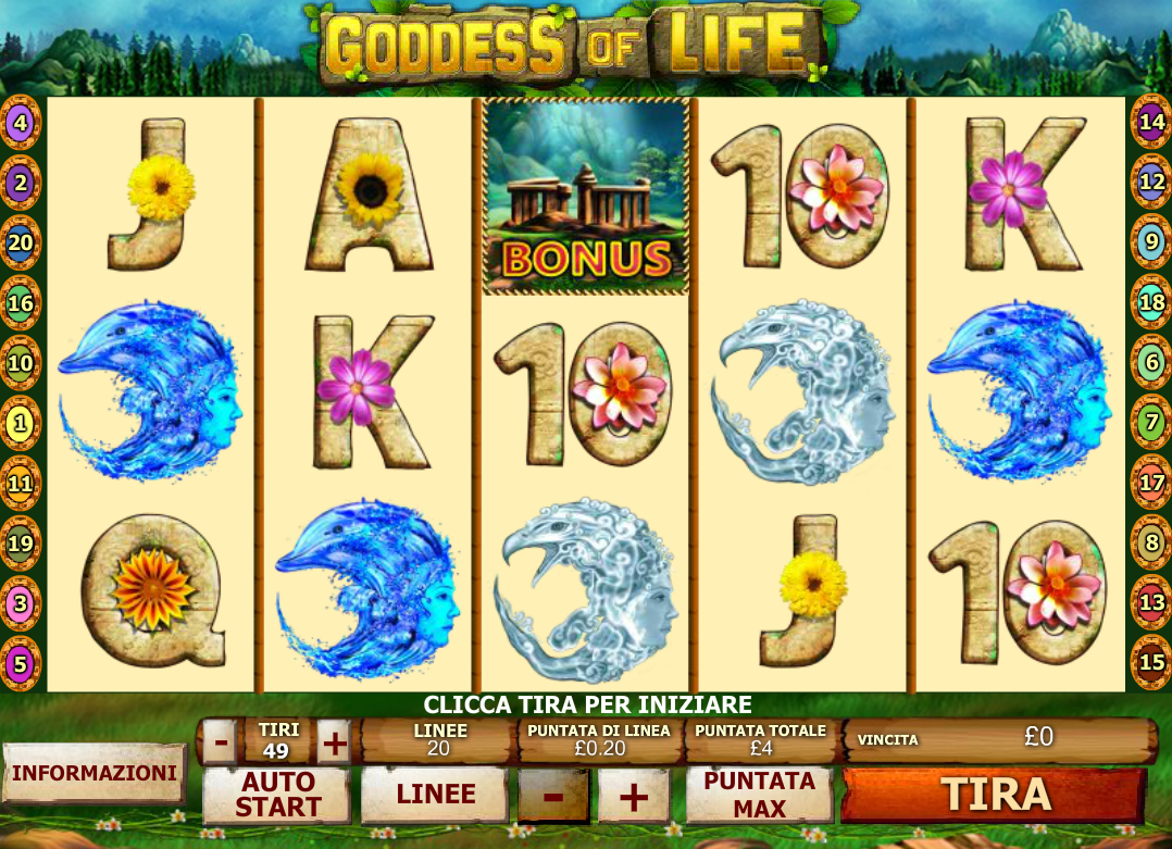 Goddess Of Life spilleautomat - spill gratis