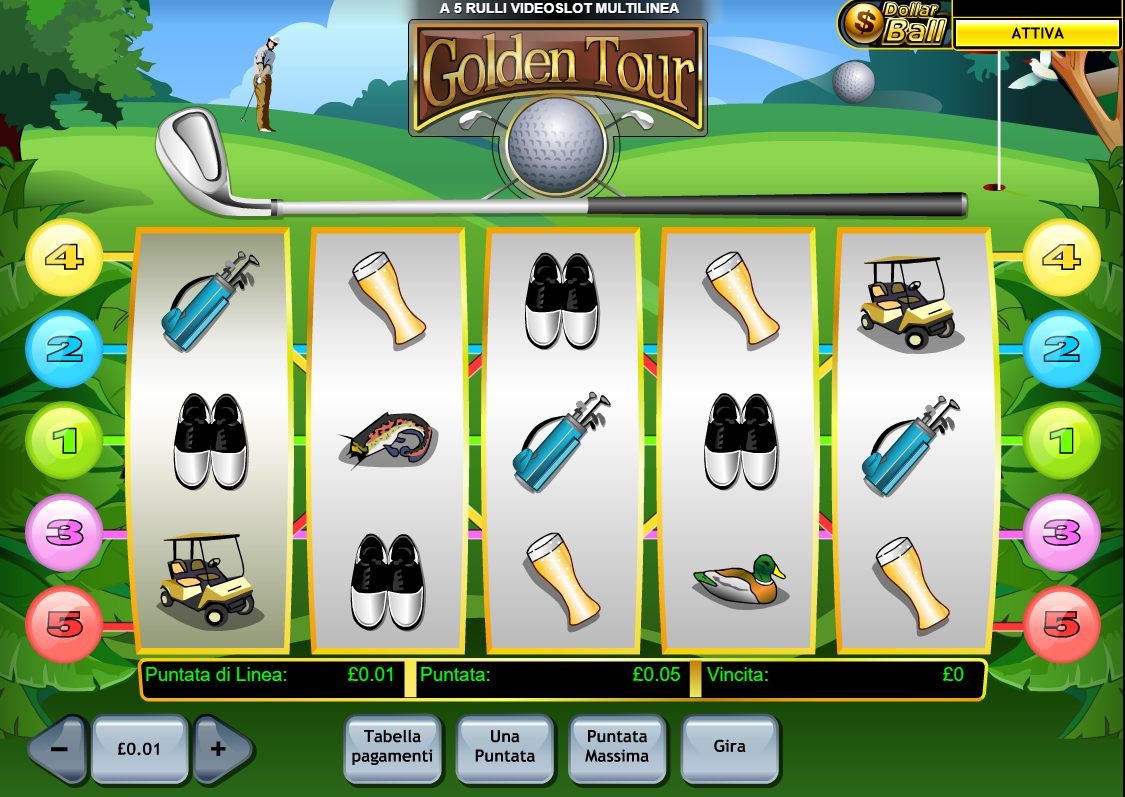 Golden Tour spilleautomat - spill gratis