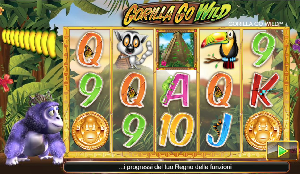 Gorilla Go Wild spilleautomat - spill gratis