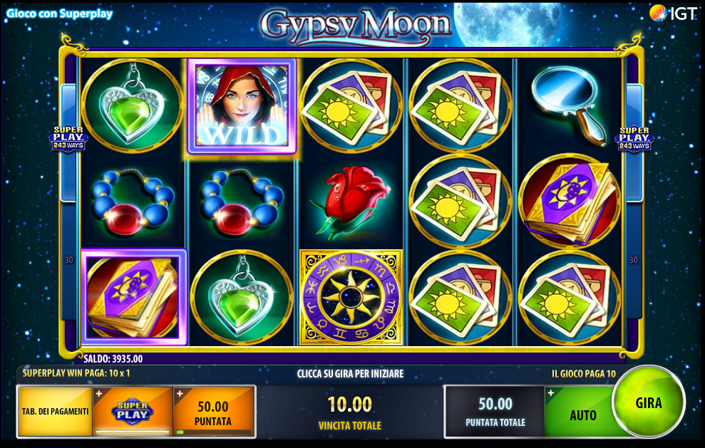 Gypsy Moon spilleautomat - spill gratis