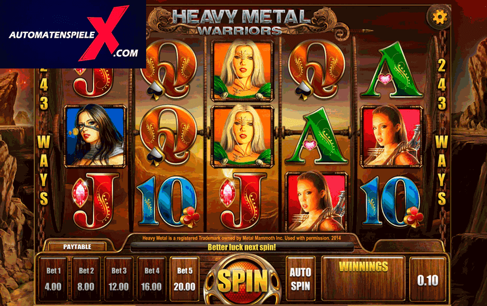 Heavy Metal Warriors spilleautomat - spill gratis