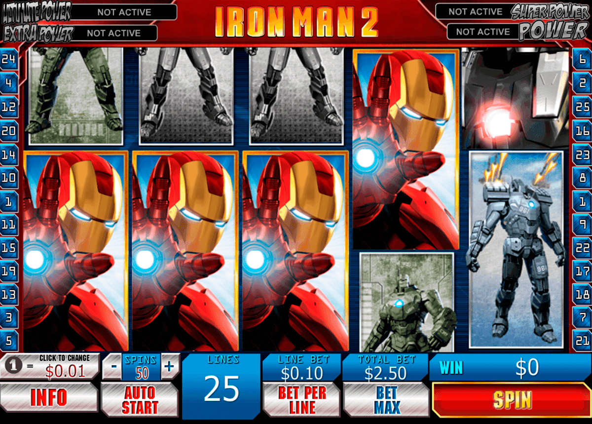 Iron Man 2 spilleautomat - spill gratis