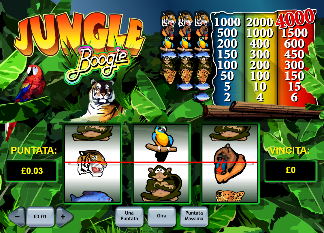 Jungle Boogie spilleautomat - spill gratis