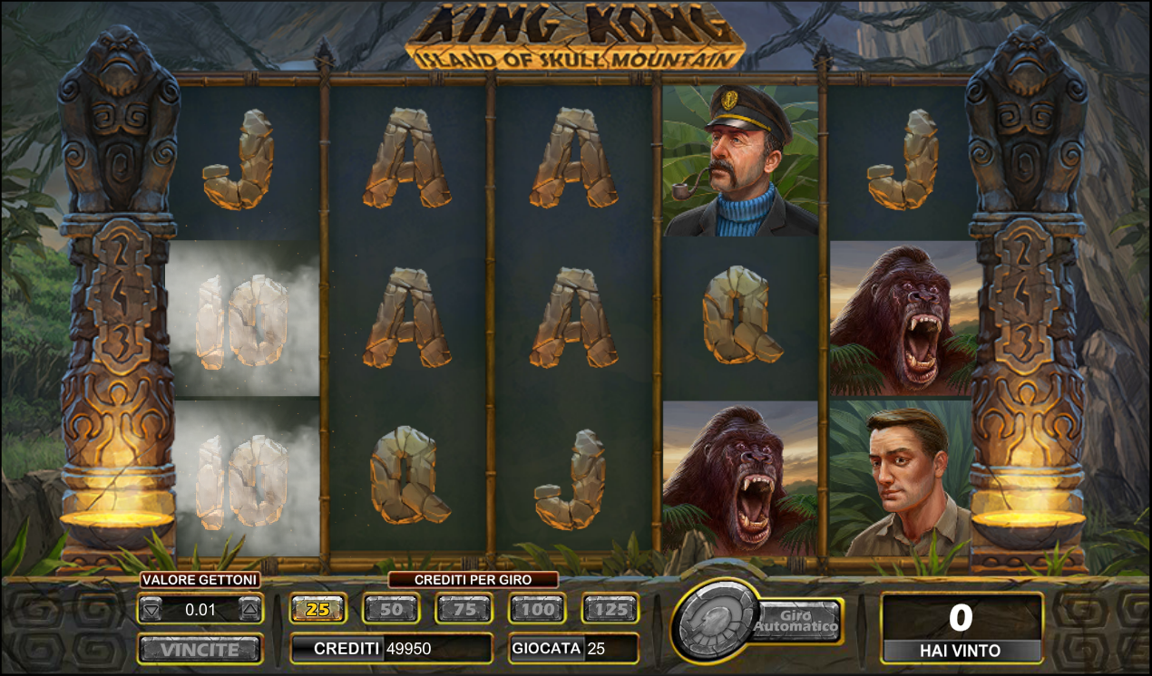 King Kong Island of Skull Mountain spilleautomat - spill gratis