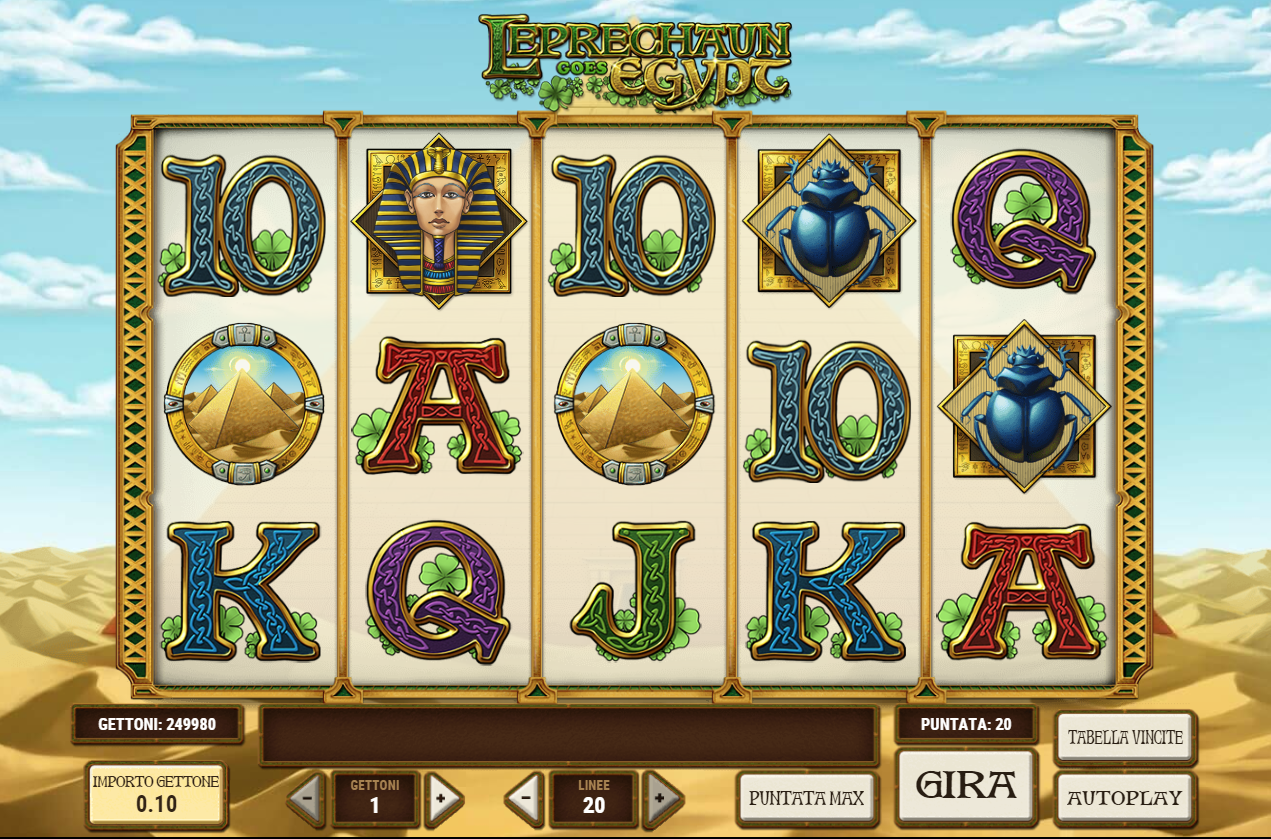 Leprechaun går Egypt spilleautomat - spill gratis