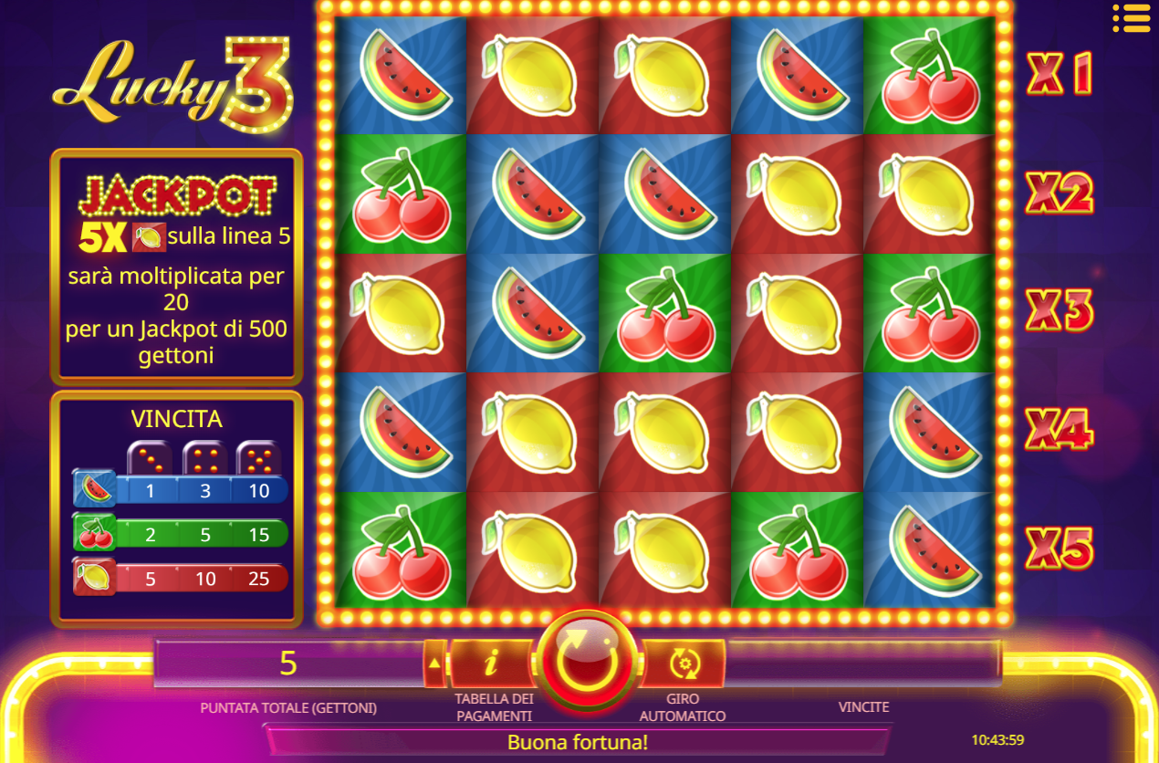 Lucky 3 spilleautomat - spill gratis
