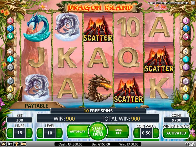 Dragon Island spilleautomat - spill gratis