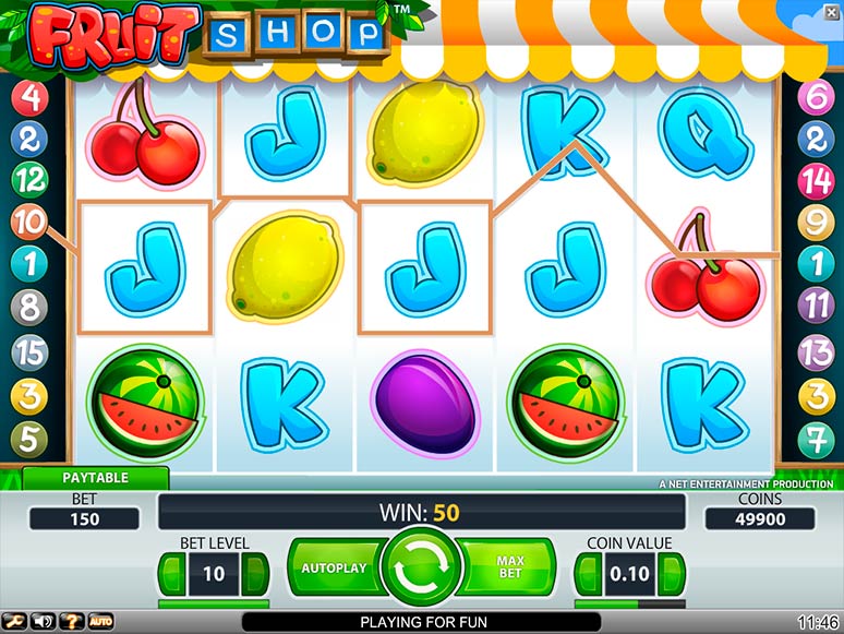 Fruit Shop spilleautomat - spill gratis