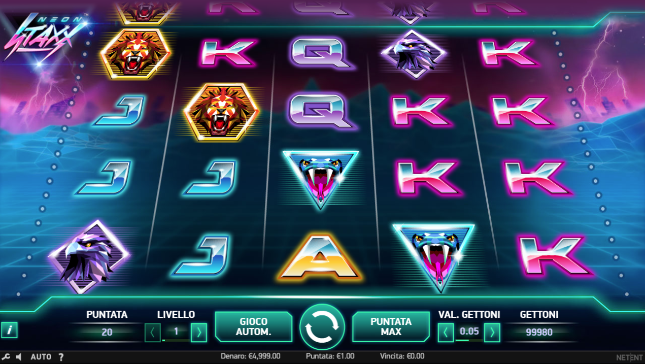 Neon Staxx spilleautomat - spill gratis