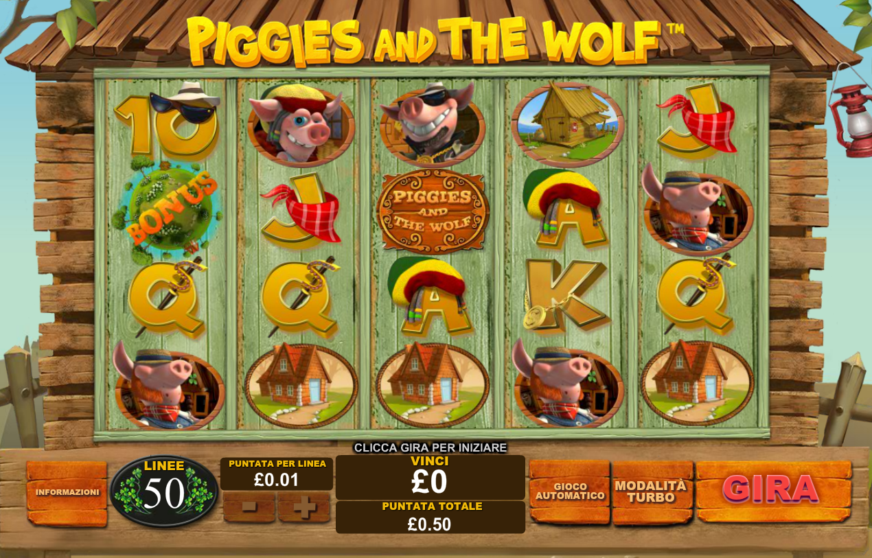 Piggies and the Wolf spilleautomat - spill gratis