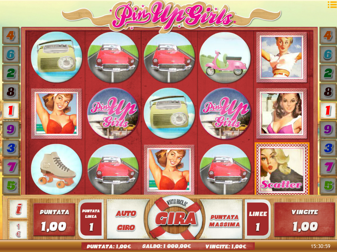Pin Up Girls spilleautomat - spill gratis