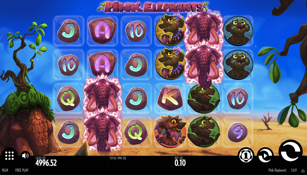 Pink Elephants spilleautomat - spill gratis