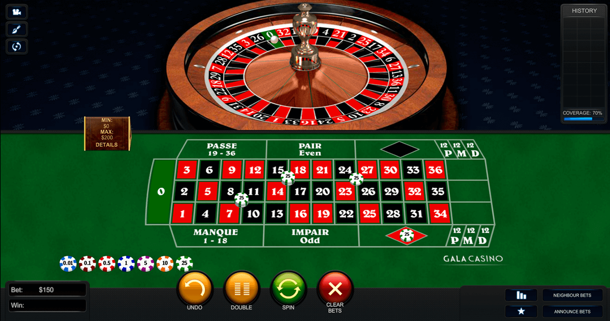 Gratis fransk roulette-spill