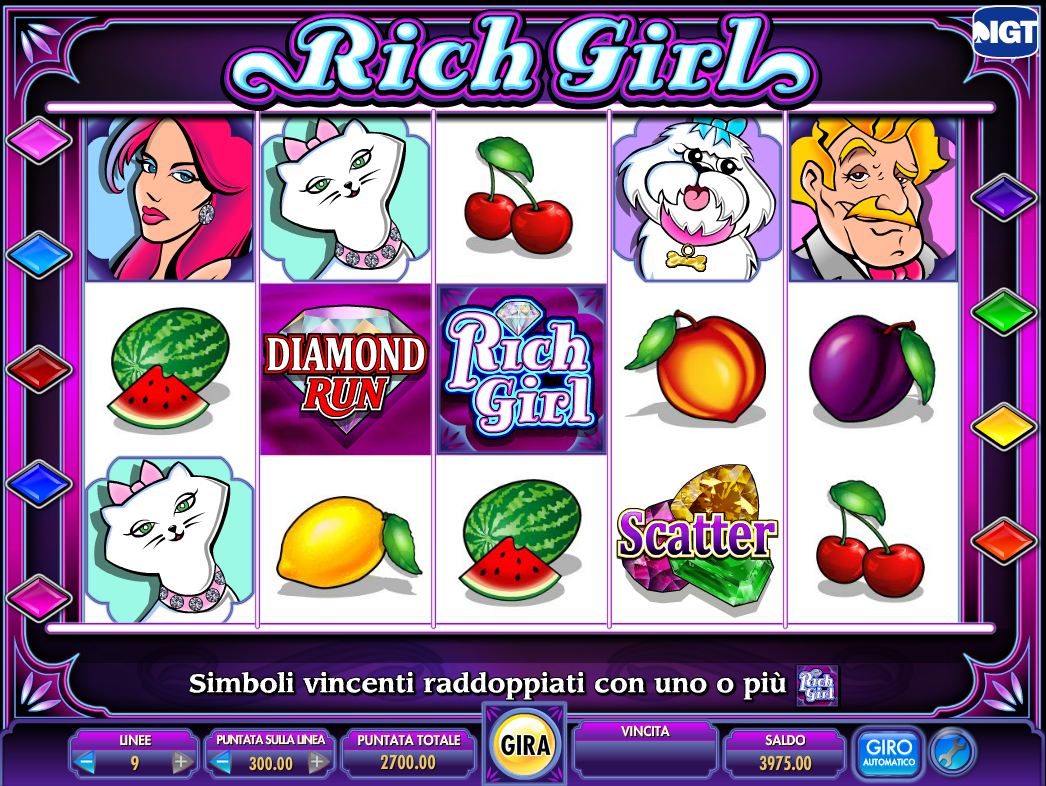 Rich Girl spilleautomat - spill gratis