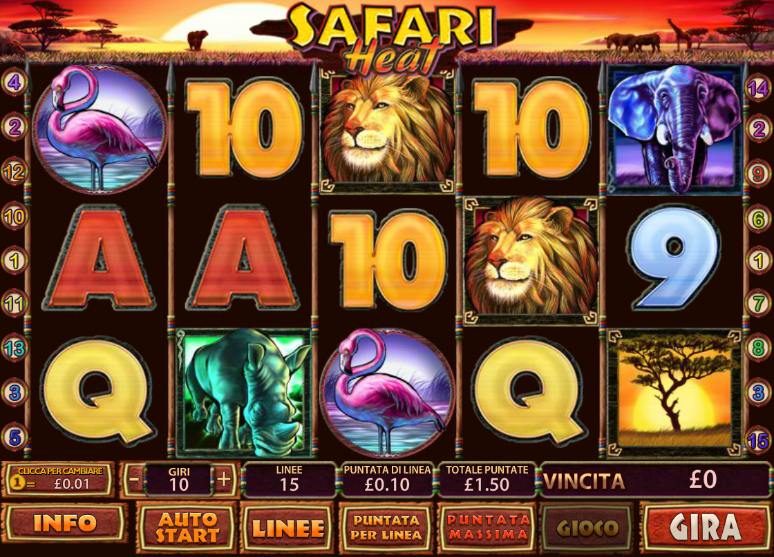 Safari Heat spilleautomat - spill gratis