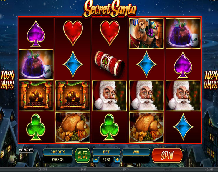 Secret Santa spilleautomat - spill gratis