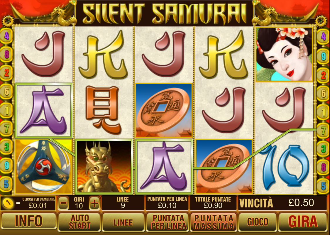 Silent Samurai spilleautomat - spill gratis