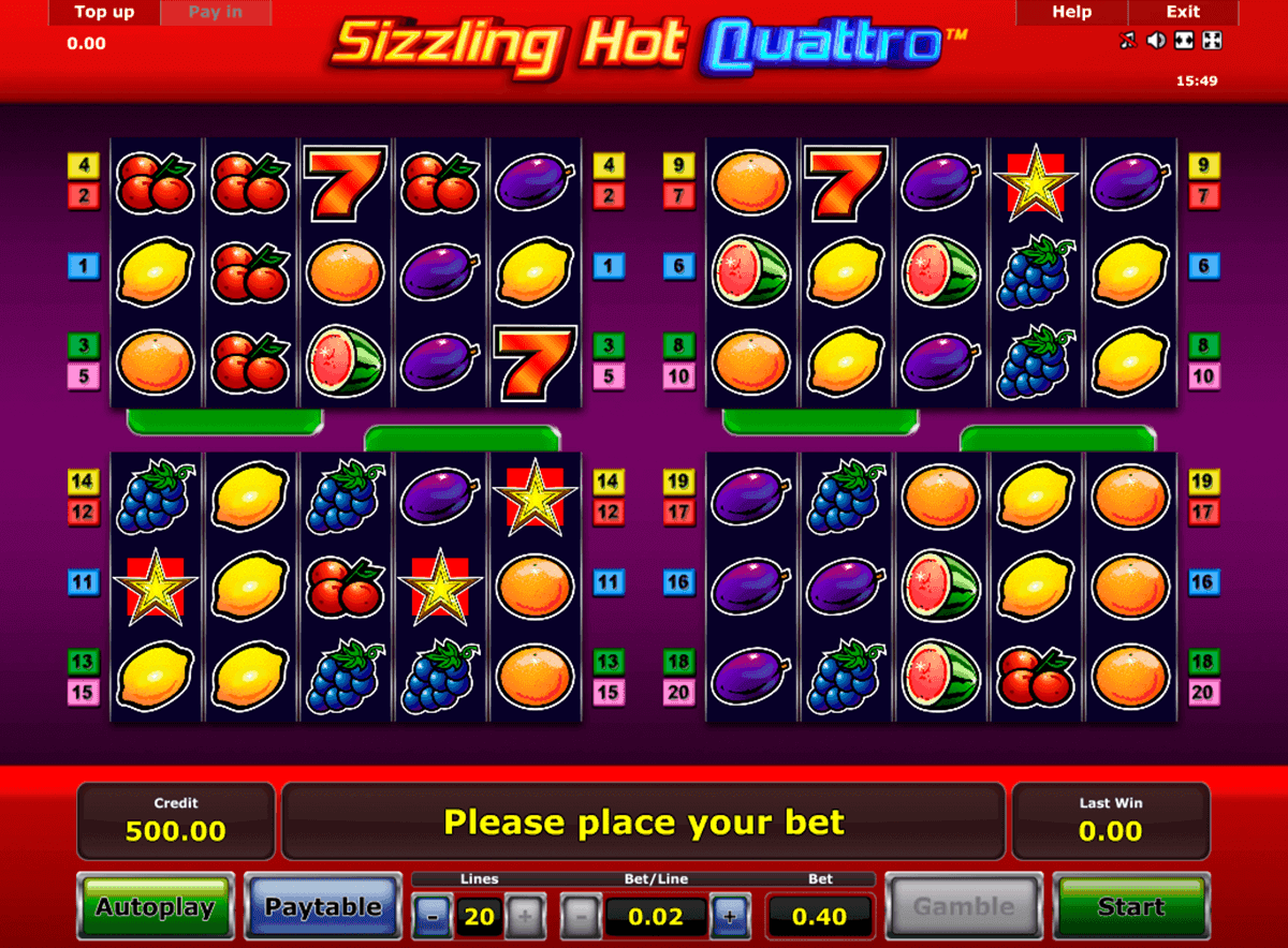 Sizzling Hot Quattro spilleautomat - spill gratis