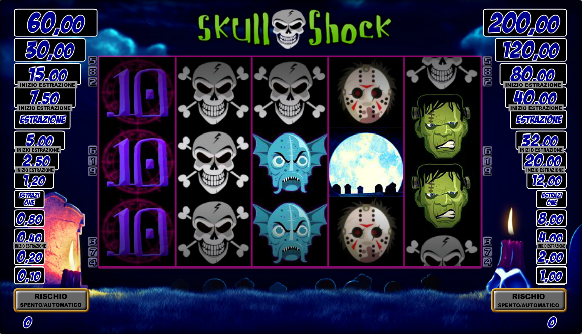 Skull Shock spilleautomat - spill gratis