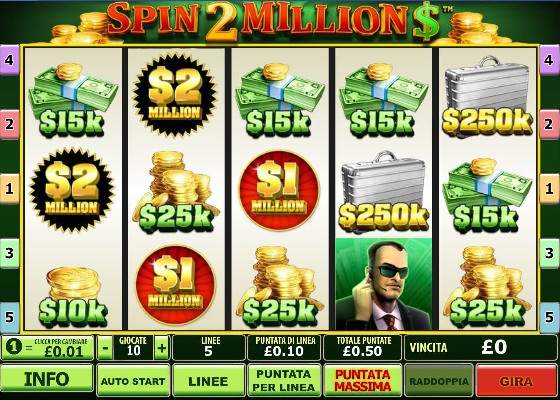 Spin 2 Millions spilleautomat - spill gratis