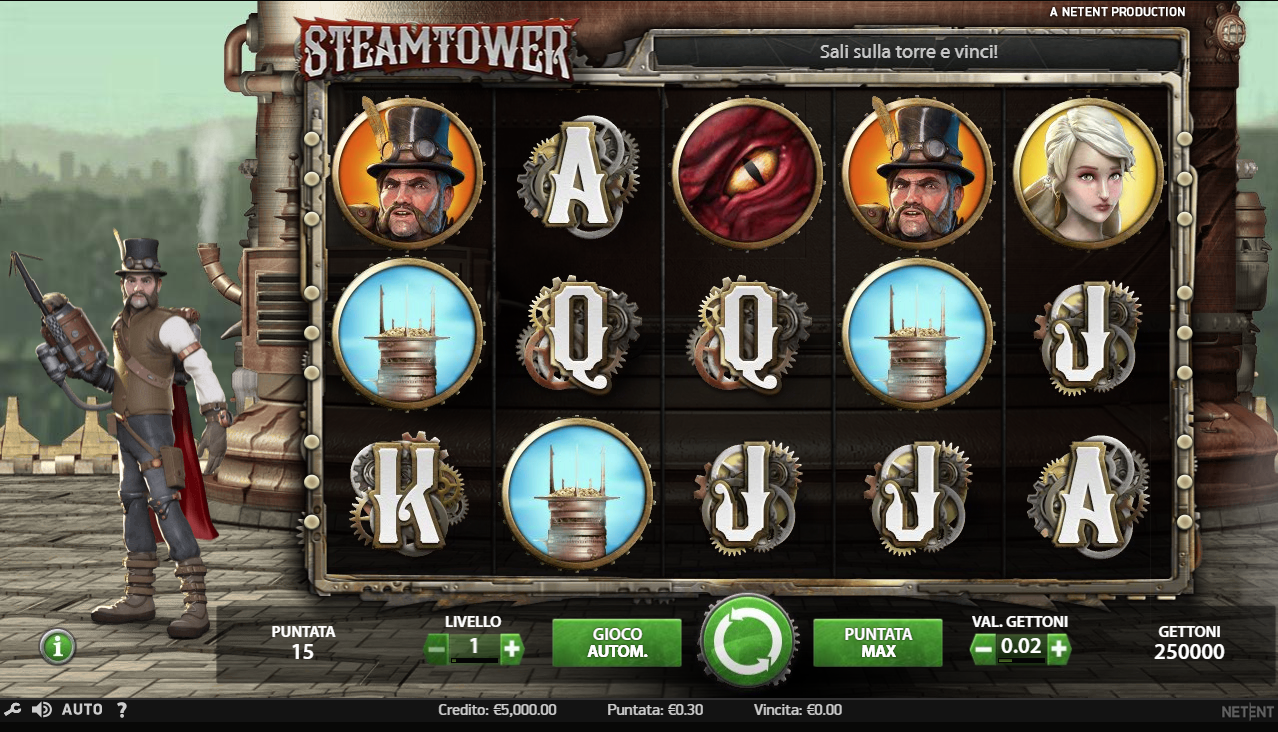 Steam Tower spilleautomat - spill gratis