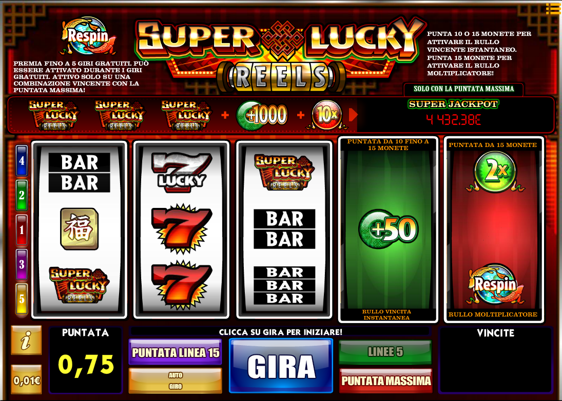 Super Lucky Reels spilleautomat - spill gratis