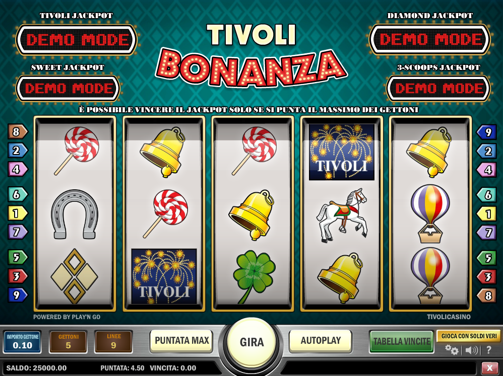 Tivoli Bonanza spilleautomat - spill gratis