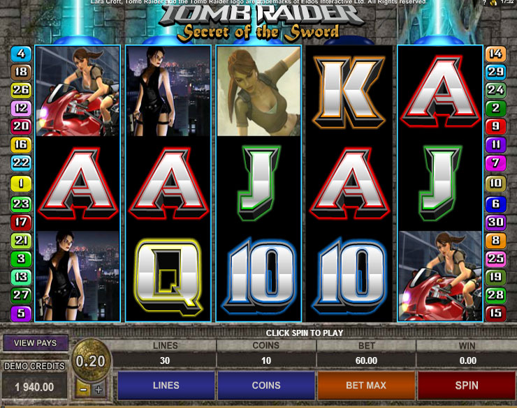 Tomb Raider II spilleautomat - spill gratis