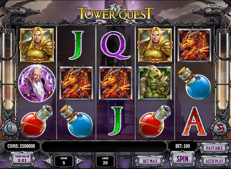 Tower Quest spilleautomat - spill gratis