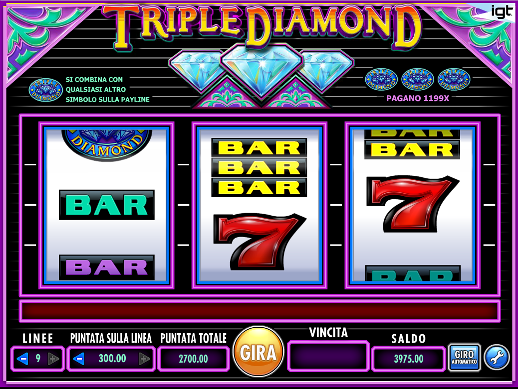 Triple Diamond spilleautomat - spill gratis
